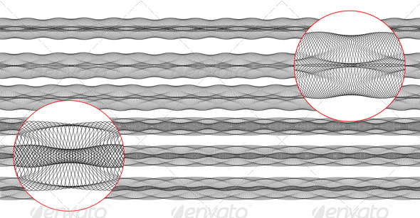 Vector guilloche borders - Borders Decorative