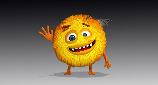Furry Monster Harry 3d Character