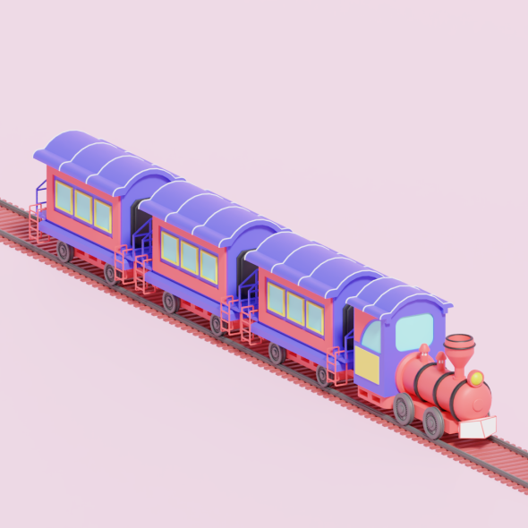 Cartoon Train - 3Docean 33284716