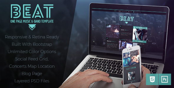 Beat -One-Page HTML5 - ThemeForest 5825021