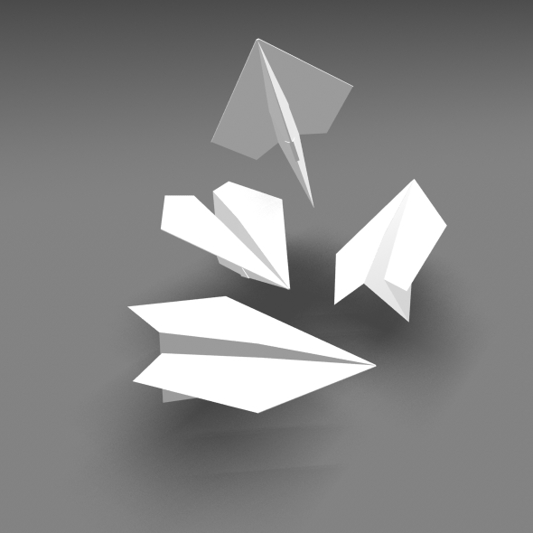 Folding Paper Plane - 3Docean 33295917