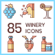 85 Winery Icons | Honey Series