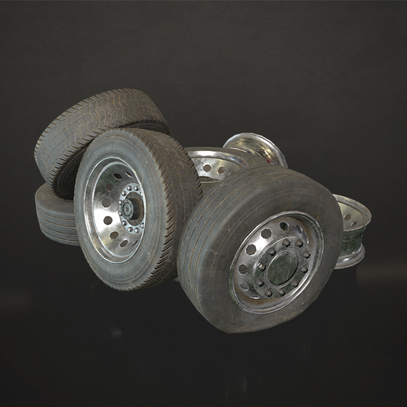 Truck Wheels Rims - 3Docean 33307490