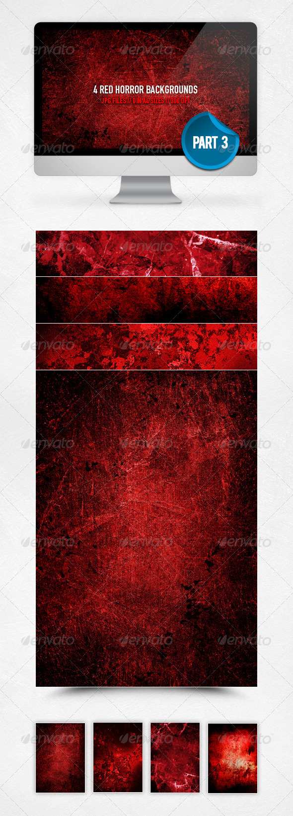 Red Horror Backgrounds - Part 3 - Miscellaneous Backgrounds