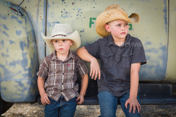 two cowboy hats