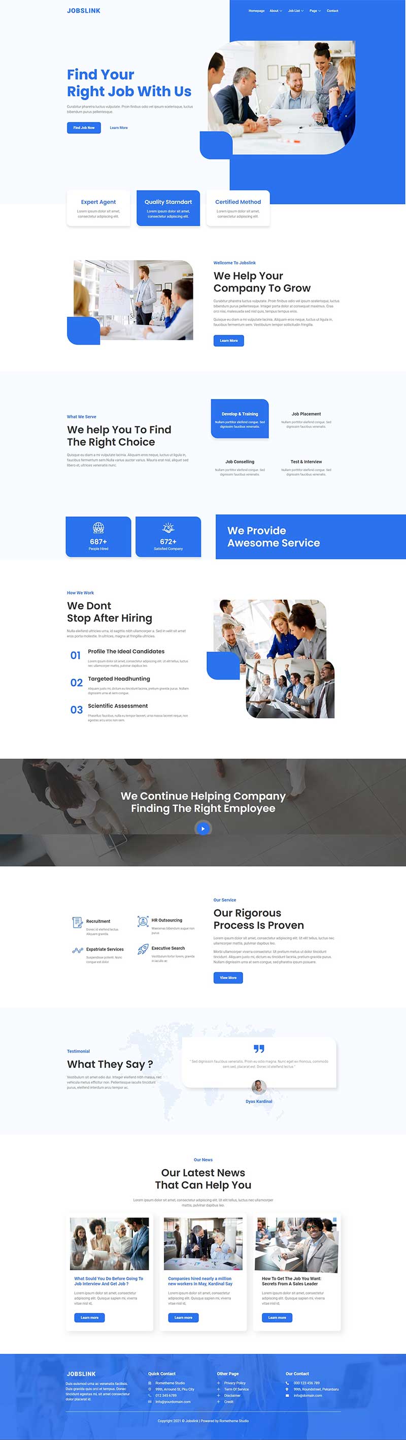 Jobslink – Human Resource & Recruitment Agency Elementor Template Kit ...