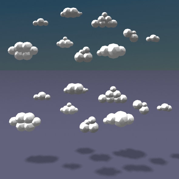 Low Poly Clouds - 3Docean 33313977
