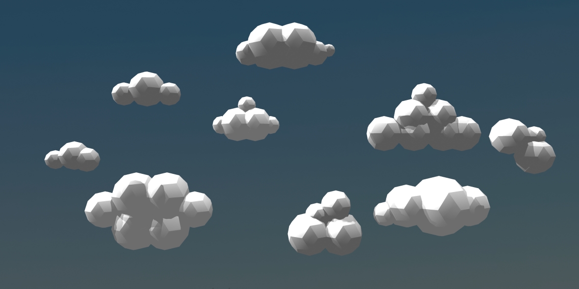 Low Poly Clouds Pack by gazisohan | 3DOcean