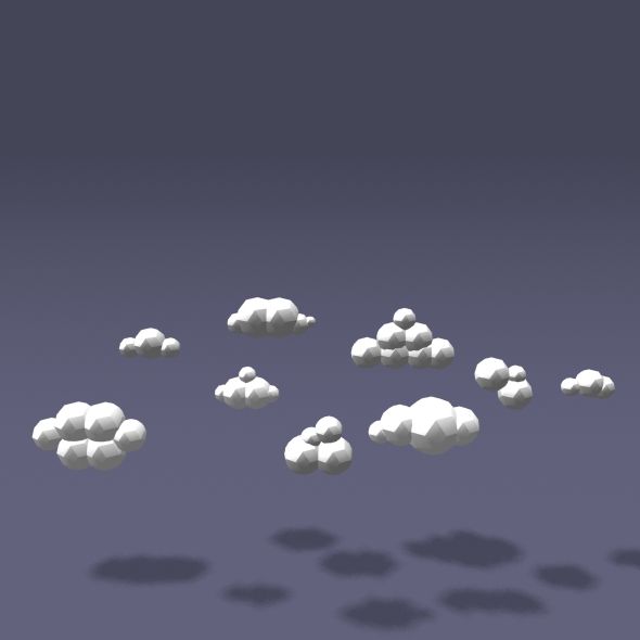 Low Poly Clouds Pack By Gazisohan 