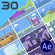 30 Flat City and Street Background Pack - AE - VideoHive Item for Sale