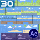 30 Flat Seaside and Nature Background Pack - AE - VideoHive Item for Sale