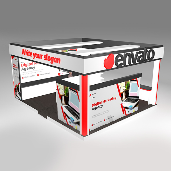 Exhibition booth 3d - 3Docean 33314882