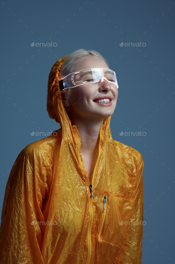 modern raincoat