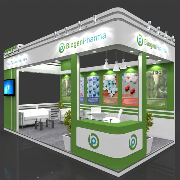 Exhibition Booth 3D - 3Docean 33319081