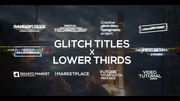 Glitch Titles X Lower Thirds Pack