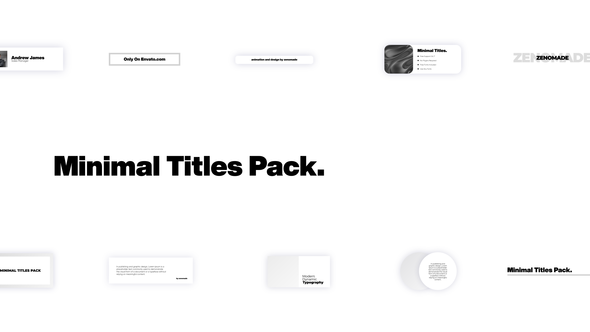 Minimal Titles Pack - VideoHive 33324505