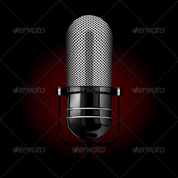 Vector Realistic Microphone - Man-made Objects Objects