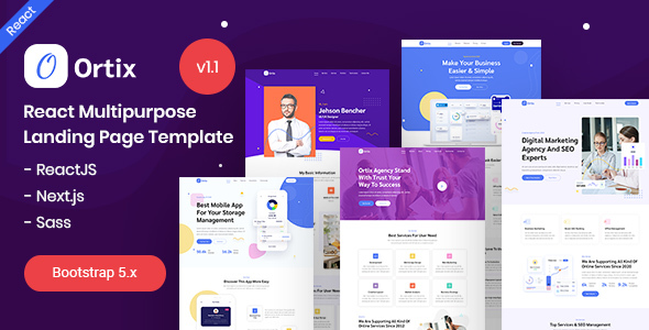 Ortix - React - ThemeForest 29182270