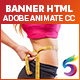 Health Fitness HTML Banner Ads - Animate CC
