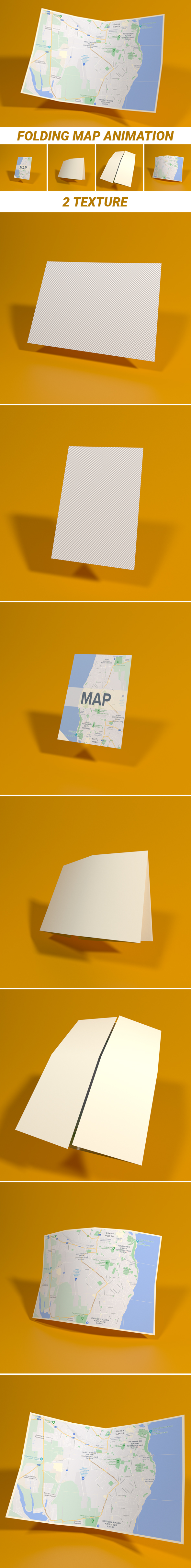 Folding Map Animation - 3Docean 33334850