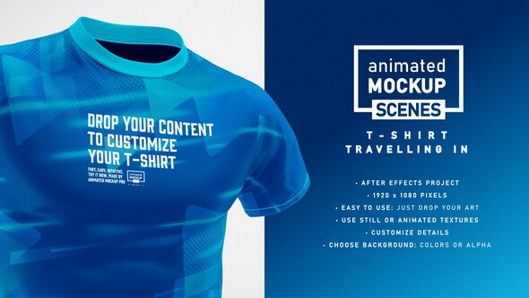 T-shirt Travelling In Template - Animated Mockup SCENES