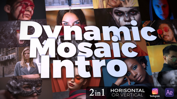 Dynamic Mosaic Intro - VideoHive 33339641