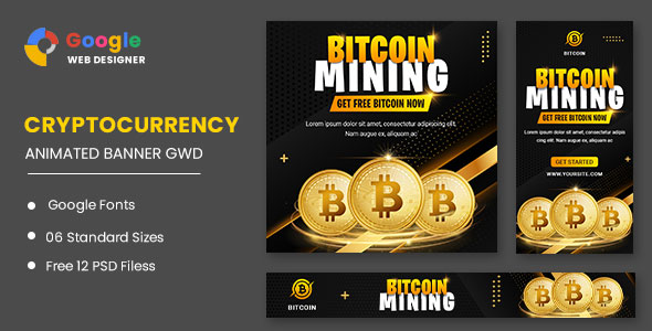 Cryptocurrency Bitcoin Animated Banner Google Web Designer