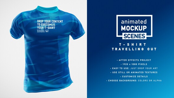 T-shirt Travelling Out Template - Animated Mockup SCENES