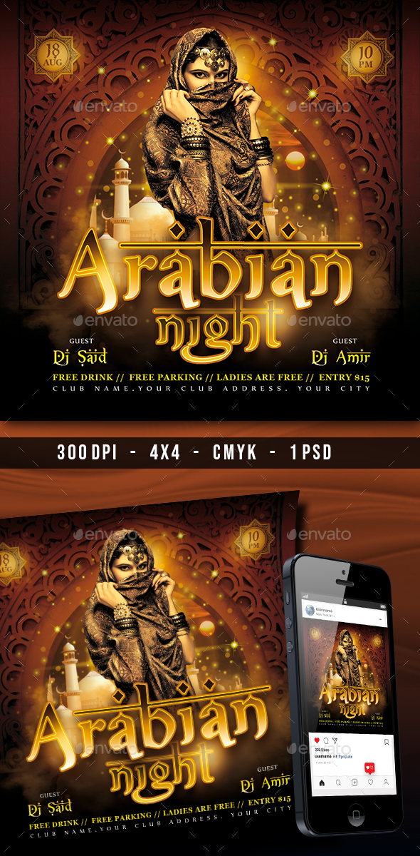 Arabian Nights Graphics, Designs & Templates