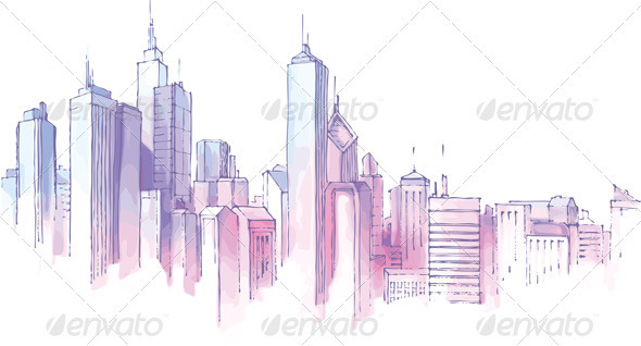 City Skyline - Buildings Objects