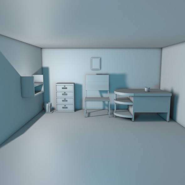 Low Poly Office - 3Docean 33349566