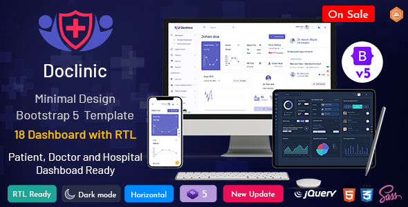 Doclinic - Medical Responsive Bootstrap Admin Dashboard