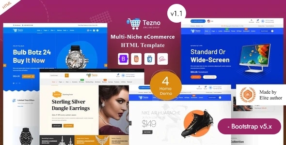 Excellent Tezno - eCommerce HTML Template