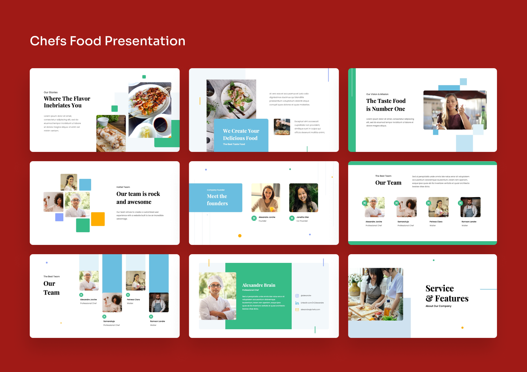 Chefs - Restaurant Keynote Presentation, Presentation Templates ...