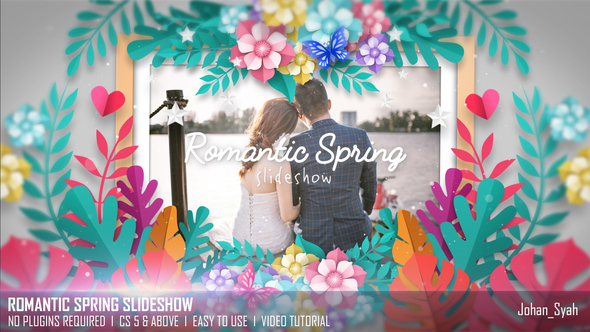 Romantic Spring Slideshow Video Displays template preview