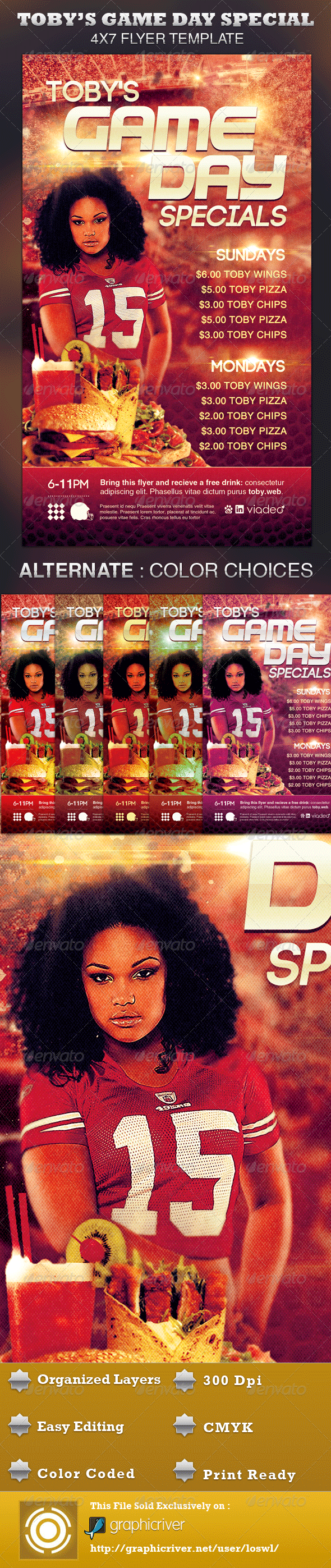 tobys game day specials flyer template by loswl graphicriver specials flyer template