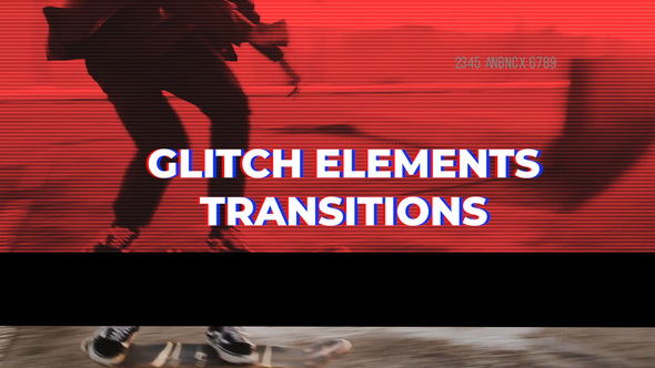Glitch Elements Transitions - VideoHive 33367887