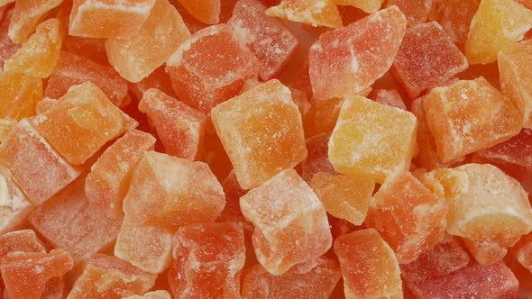 Sweet Candied Fruit. Tasty Turkish delight