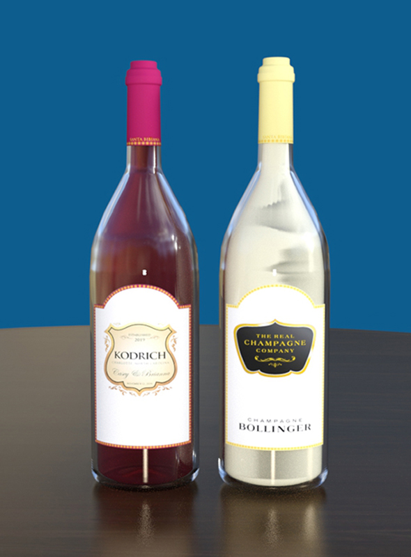 Two Wine Bottles - 3Docean 33371365