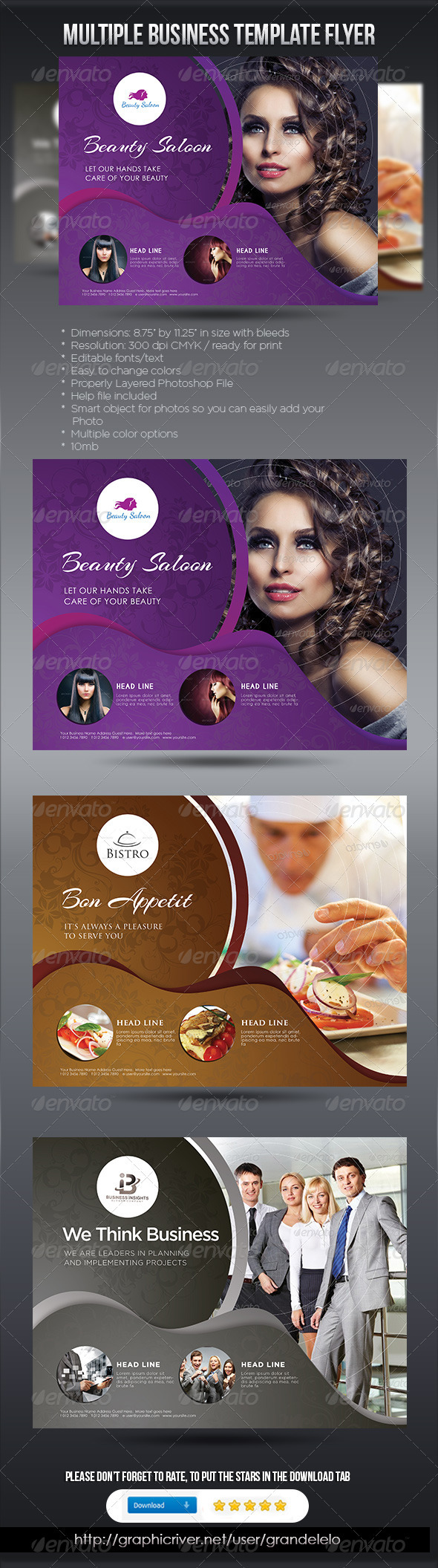 Multiple Business Template Flyer - Corporate Flyers