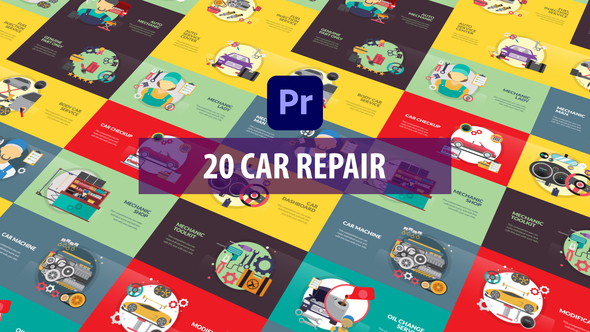 Car Repair Animation | Premiere Pro MOGRT