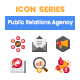 80 Public Relations Agency Icons | Rich Series