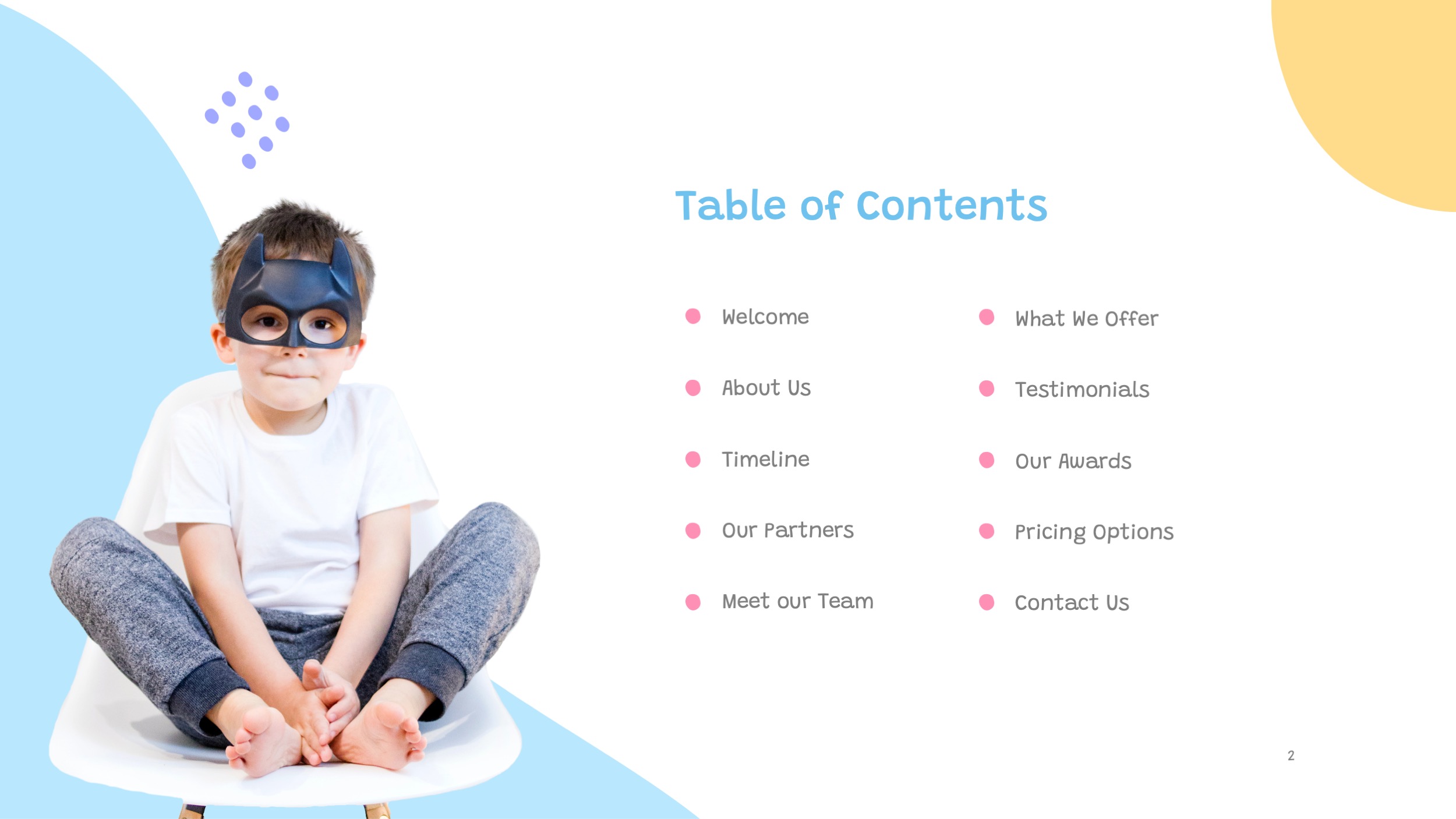 Kid Entertainment Center Slides Presentation Template, Presentation