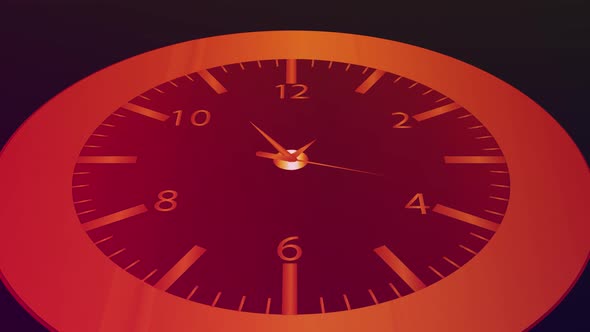 3d wall clock isolated on red alt