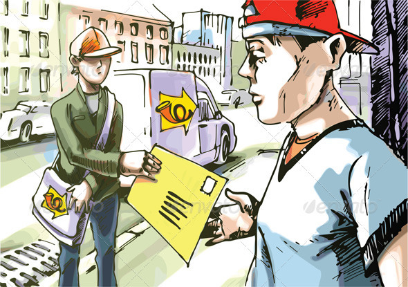Mail Delivery - People Characters