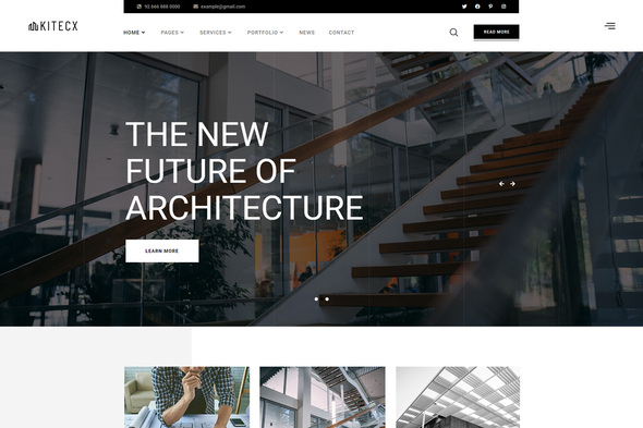 Kitecx - Architecture & Interior Elementor Template Kit by themesflat