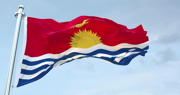 Kiribati  Flag  Waving  Loop  4 K alt