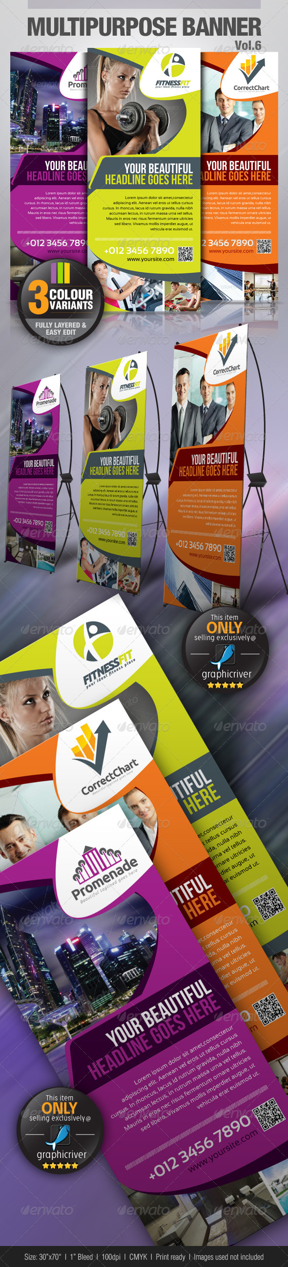Multipurpose Banner Vol.5 - Signage Print Templates