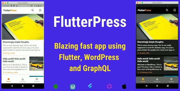 FlutterPress : Convert  WordPress Blog into App with Flutter and GraphQL
