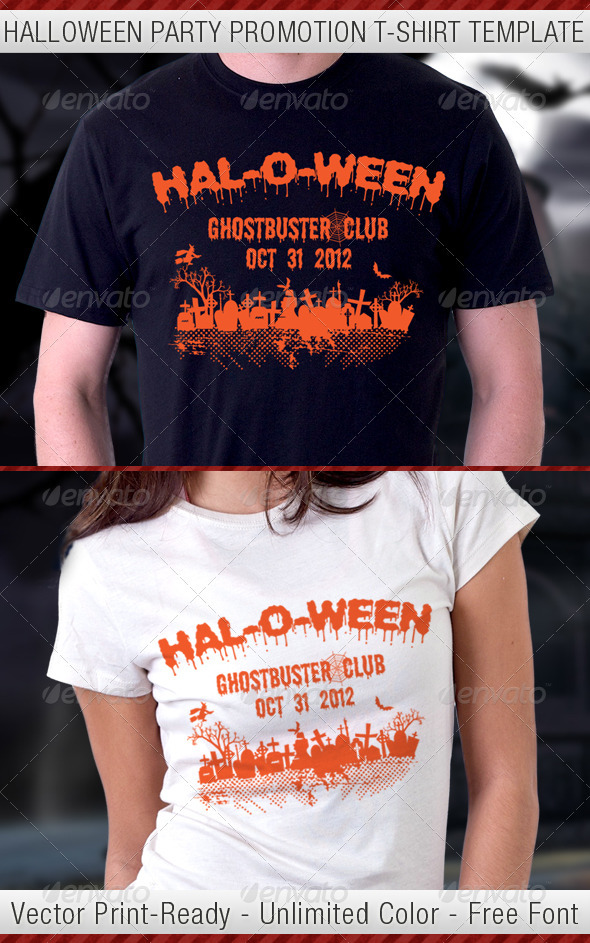 Halloween Party T-Shirt Template V2 - Events T-Shirts